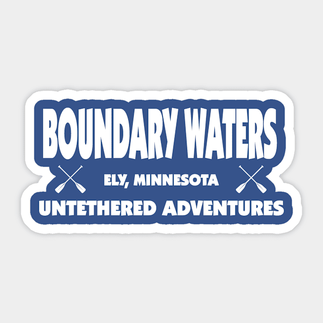 Untethered Boundary Waters Sticker by Untethered Adventures 